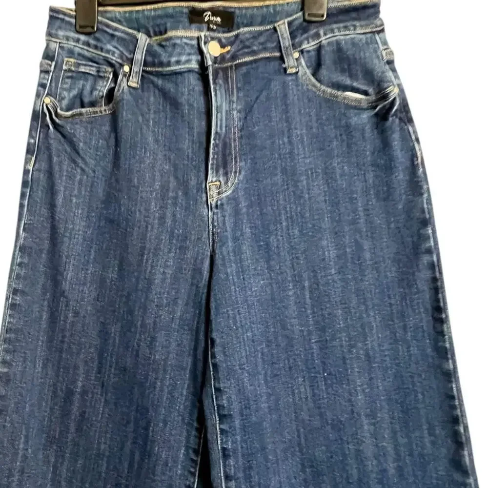 Denim by Laura Wide Leg Jeans Juniors 15/32 Blue Medium Wash Mid Rise Stretch - Picture 5 of 7